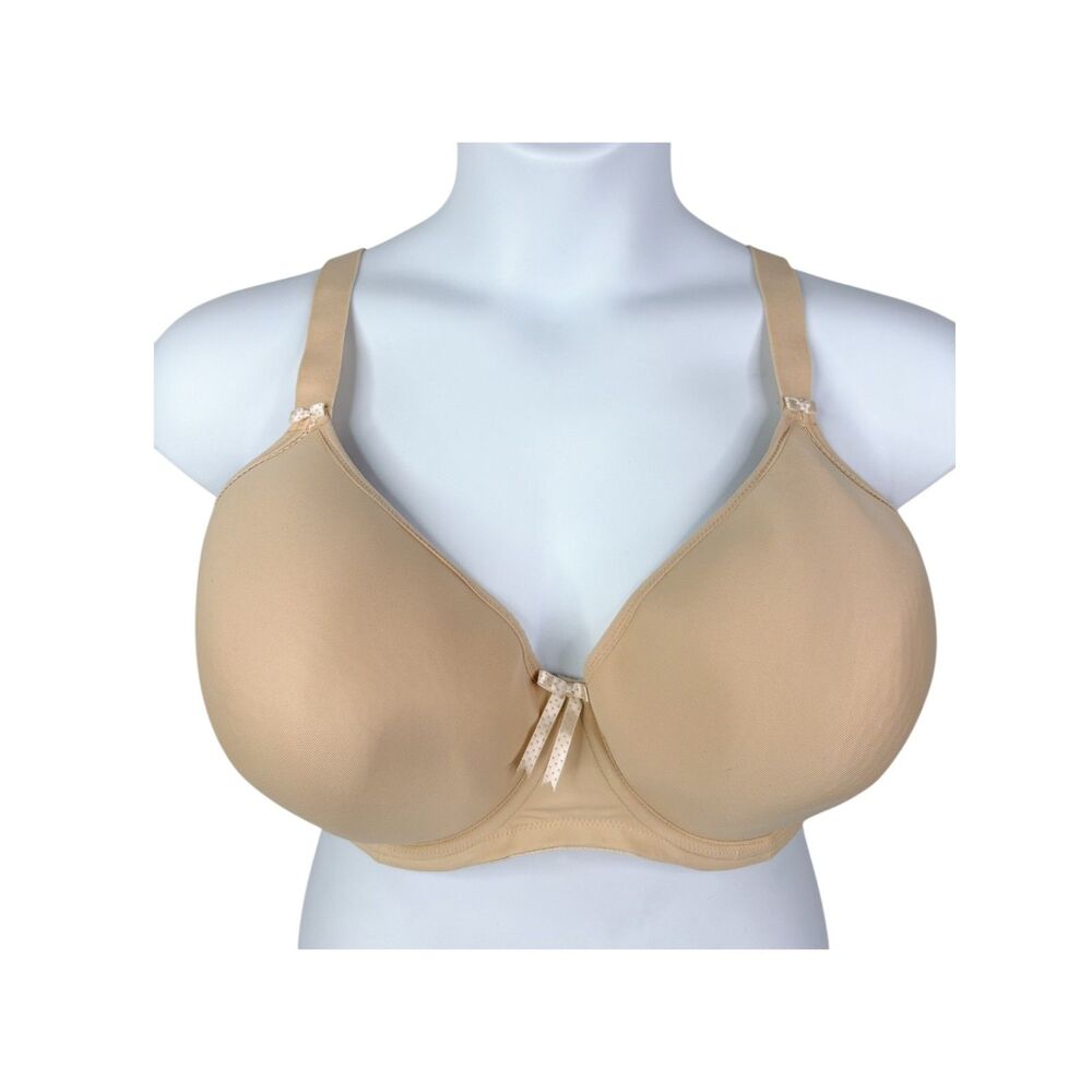 Elomi Bijou Plunge Bra sz 38K US / 38H UK * Molded Cup Sand Convertible Back
